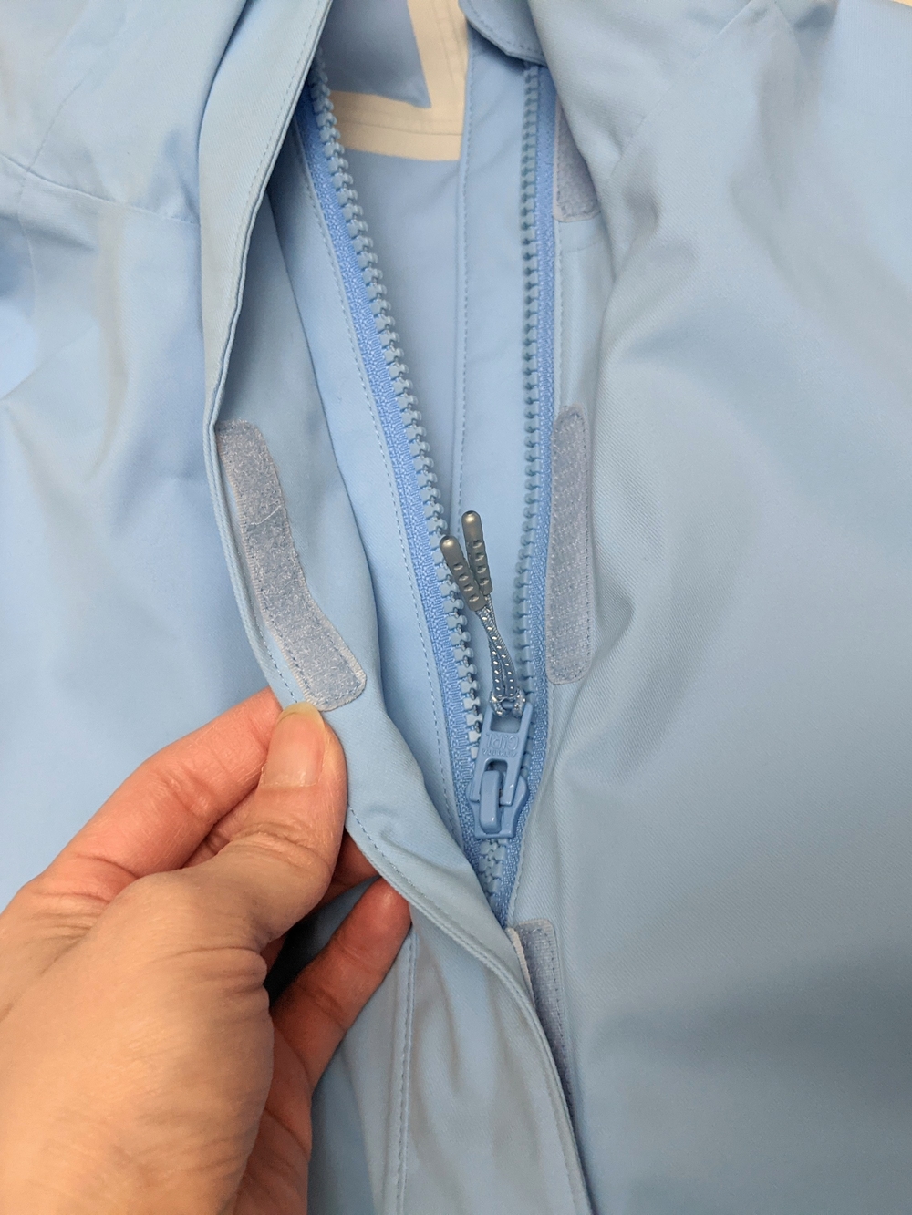 Athleta Girls Light Blue Ready To Rain Jacket Size M 8-10 - Picture 6 of 11
